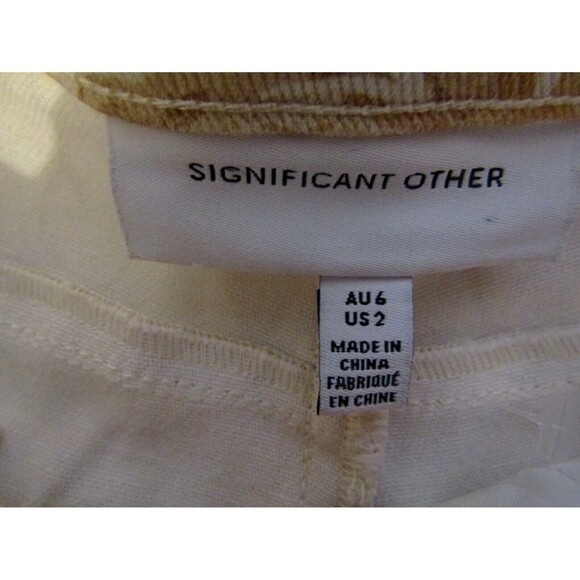 SIGNIFICANT OTHER Jean Shorts LENNY Biscuit Tapestry NWT MRP $199 Womens Size 2 - Picture 8 of 10